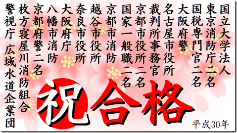 公務員試験面接セミナー　模擬面接　合格実績