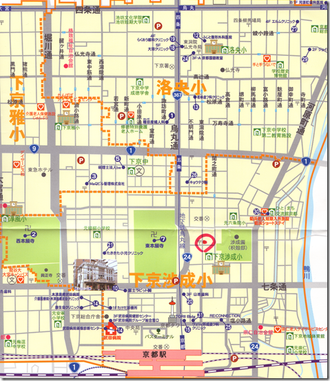 正面ビル地図